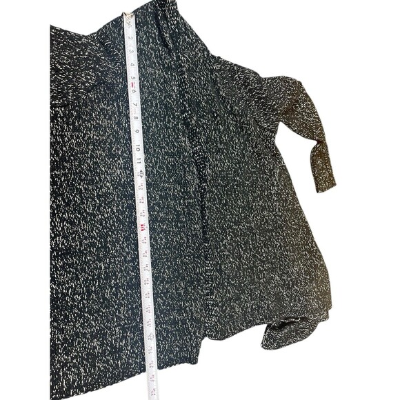 Merona Women’s M Black White Marled Open Front Cardigan Sweater - Picture 9 of 14